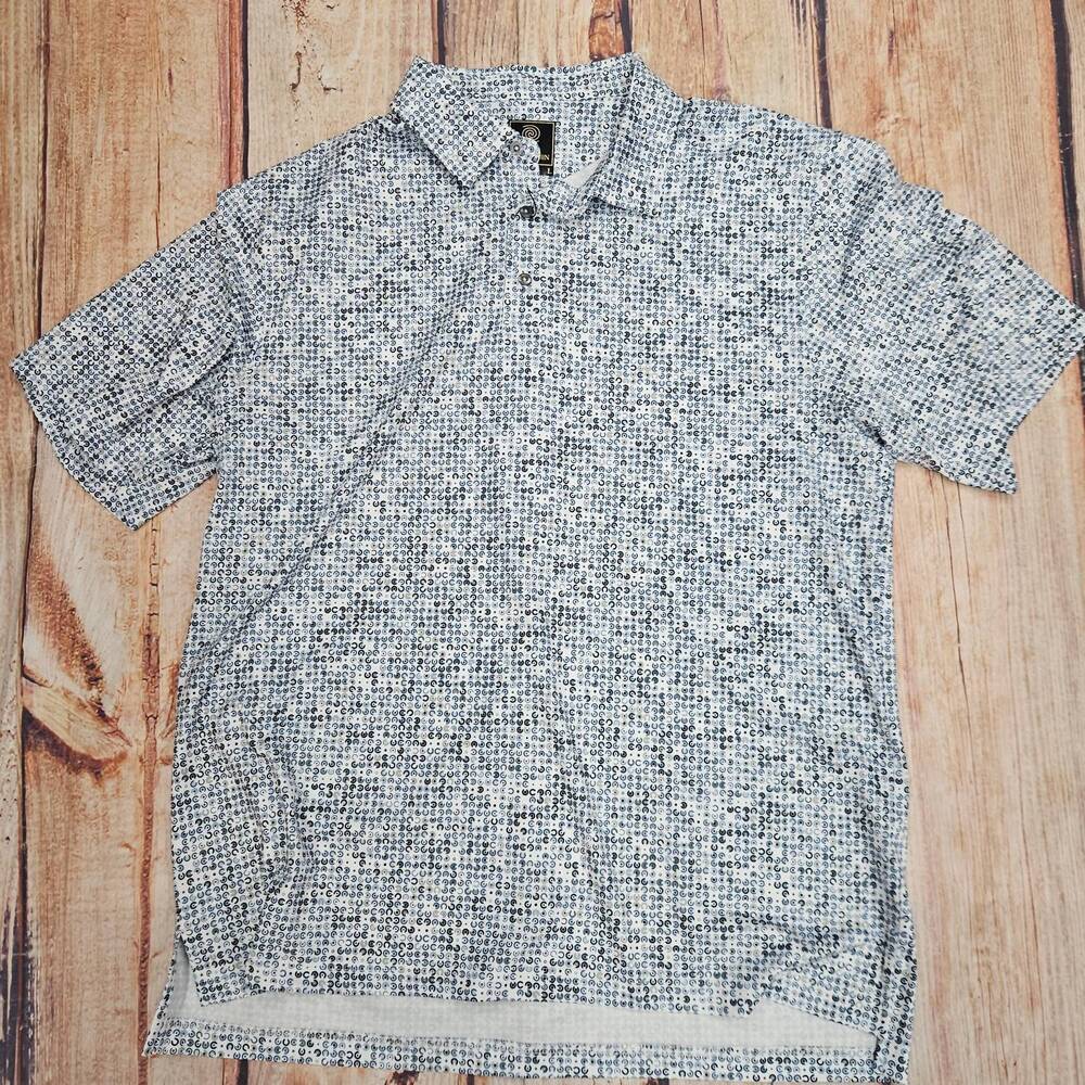 NEW F/X FUSION men's short sleeve polo top in grey